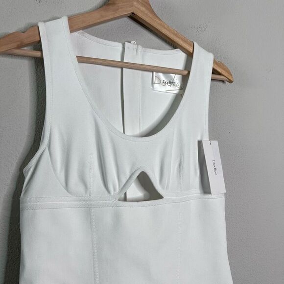 NEW Dodiee Dress Anne Sculpt Knit Mini Dress White Size S - Picture 5 of 14